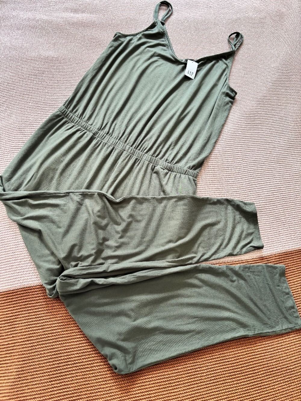 NWT Gap Olive Green Cami Jumpsuit Women’s Size Medium